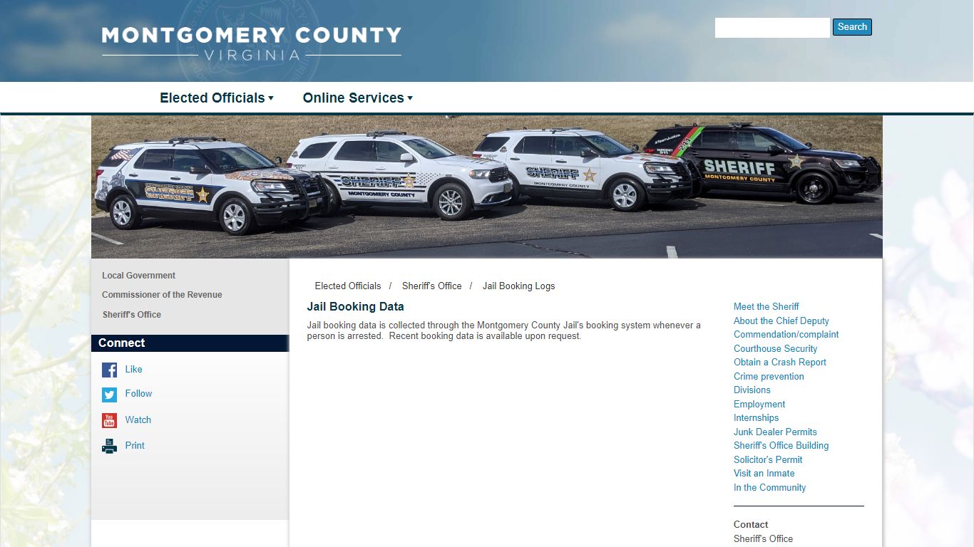 Jail Booking Logs - MontVa Public Website: Production